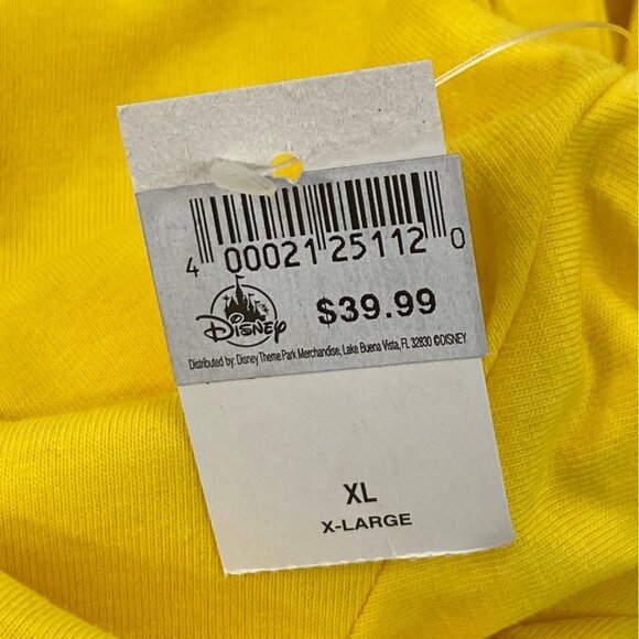 Walt Disney World Yellow Long Sleeve T-Shirt With Blue Logo Size XL - New - Picture 7 of 8